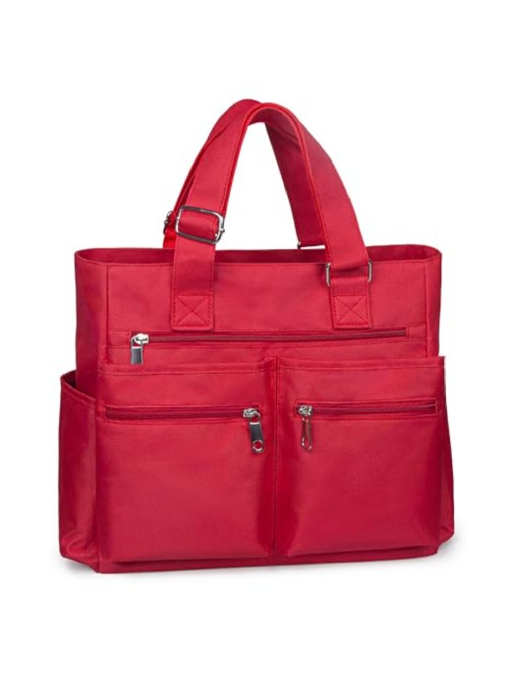 14 in Waterproof Nylon Laptop Shoulder Bag Multi Pocket Work Tote